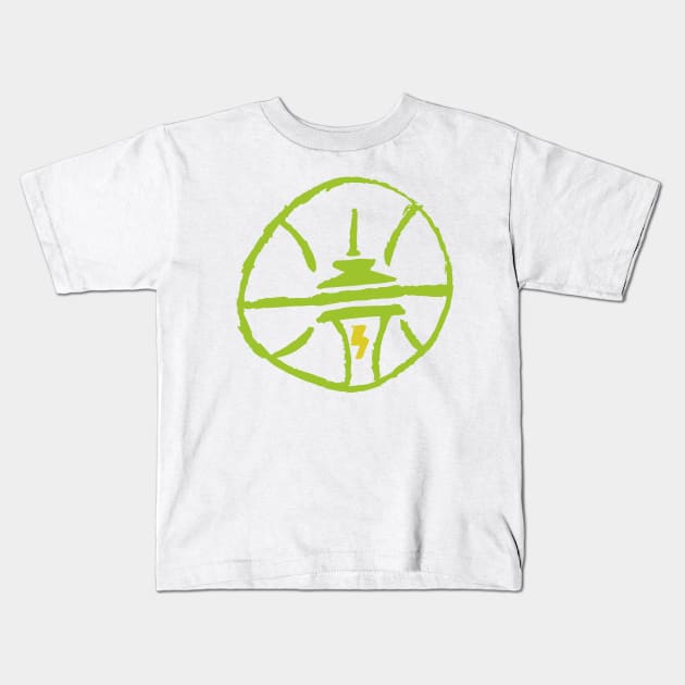 Seattle Stoooorm 02 Kids T-Shirt by Very Simple Graph